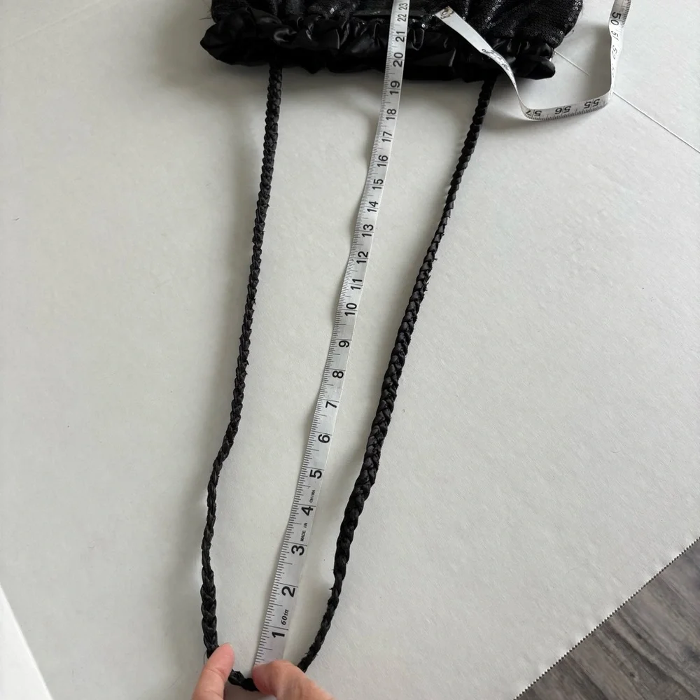 Bisou Bisou by Michele Bohbot black sequin clutch or crossbody bag